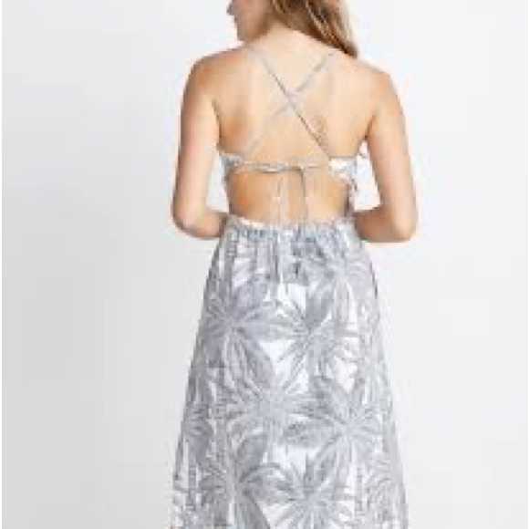 Marine Layer LILY Dress in Linen & Cotton and Palm Print sz XL - Picture 2 of 16